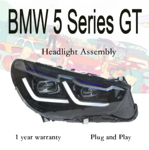 Modified Headlight Assembly with LED Daytime Running Light Dynamic Turn Signal for BMW 5 Series GT F07