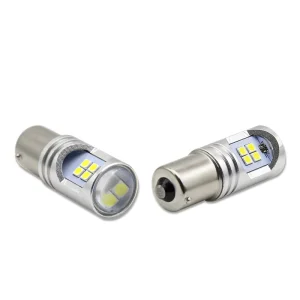 Modified High Bright LED Bulbs 3030 Chip 12 SMD Constant Current & Stepless Decoding for Brake Reverse & Turn Signal Lights