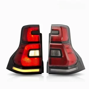 Modified LED Clear Red Tail Light Assembly Running Braking Turn Signal for Lexus GX 460 Landcruiser Prado