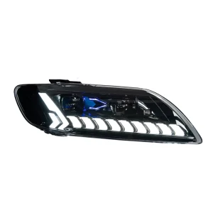 Modified LED Laser Headlight Assembly Audi Q7 4L Bi Projector Lens DRL Sequential Turn Signal 12V Auto Parts