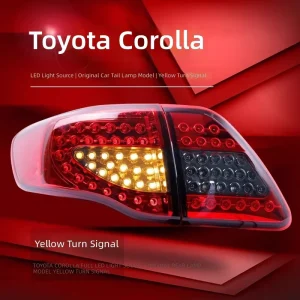 Modified LED Rear Tail Light Assembly With DRL Brake & Turn Signal Lights for Toyota Corolla