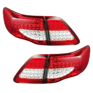 New Car Modified LED Taillights Assembly Red Clear Lens Rear for Toyota Corolla Rear Lamp Upgrade