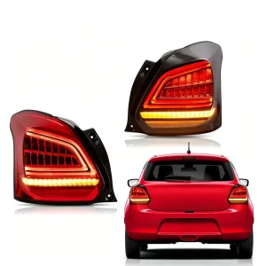 Modified LED Tail Light for Suzuki Swift Sequential Flowing Turn Signal Brake Stop Rear Lamp Pair