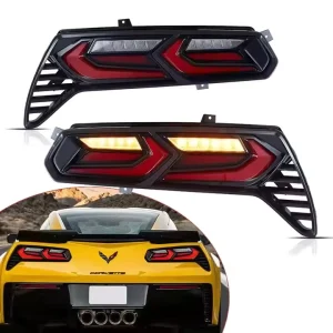 Modified LED Taillights for Corvette C7 Car Lights Assemblies 6000k Color Running Flowing Turn Signals