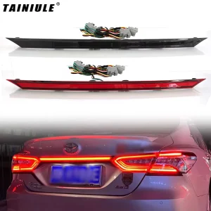 Modified LED Tailstock Lights with Dedicated Flow Through Lights and High Mounted Brake Lights for Toyota Camry