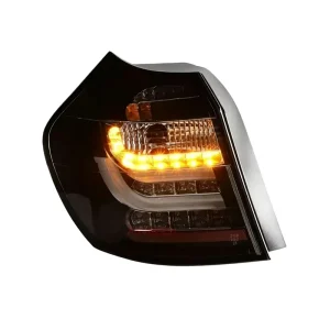 Modified Rear Tail Light Assembly Blackened Black Red Lens 12V Waterproof Plug Play OEM Fit for E87 Factory