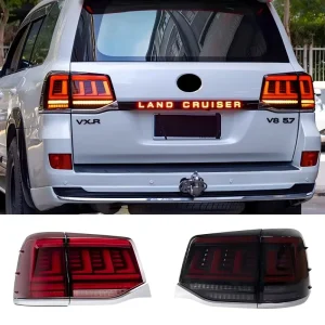 Modified Sequential LED Tail Light Assembly for Toyota Land Cruiser LC200 Dynamic Flowing Turn Signal Rear Taillamp