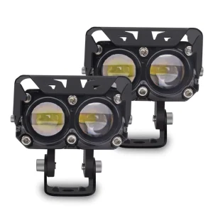 Moto 40W 2smd Motorcycle Light with Frame Dual Color 12V 24V Angel Eye Spot Lights Motorcycle Lighting System