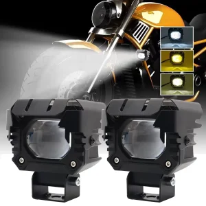 Motor143 BT Cross Border Yellow White Far Light Modified Work LED Front Spotlight External Motorcycle Lighting Systems