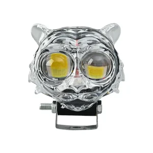 Motorcycl for 2 Lens Exterior Fog Spotlights Headlamps Automotive Lighting System Beam Dual-color LED Flashing Work Lights
