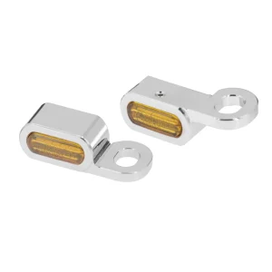Motorcycle 2PCS Mini LED Lamp Turn Signal Amber Light 12V E Mark for Harley Softail Breakout Touring Road King Glide
