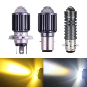 Motorcycle Accessories Modification Front Headlight H4 BA20D White Yellow High and Low Beam Integrated Spotlight