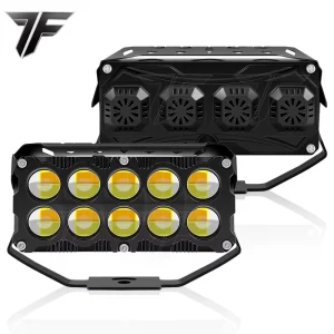 Motorcycle Accessories White Yellow Color Waterproof 10 Lens LED Motorcycle Headlight LED Spotlight for Car