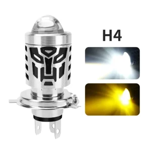 Motorcycle Big King Kong LED Spotlight Headlight White Yellow Dual-color 12V 12W High-Brightness IP67 Waterproof 1200LM