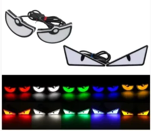 Motorcycle & Car Triangle Demon Eye Taillight 12V 5000 Lumens 5000K Cool Decorative Retrofit Upgrade Lighting System