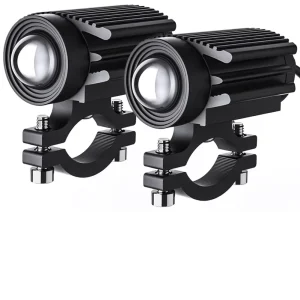 Motorcycle Front Metal Lighting System 2 Inch LED Fog Lamp Spot Beam 30W Dual Color LED Fog Light