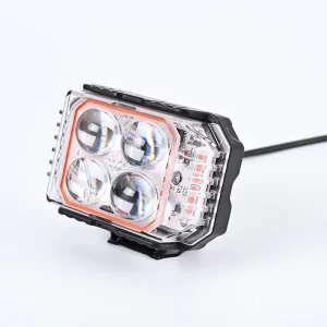 Motorcycle Front Modified Waterproof LED Electric Vehicle Work Vehicle Headlight High Low Dual Beam Three Sided Flashing