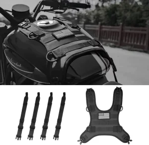 Motorcycle Fuel Tank Bracket Base Handlebar Mount for Saddle Bag Tail Box Seat Bag Stable Fuel Tank Bag Mounting Base Polyester