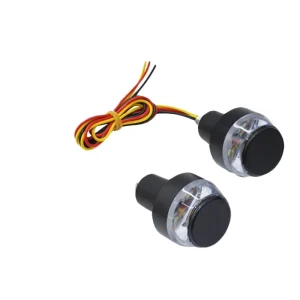 Motorcycle Handlebar Turn Signal Light LED White DRL+Amber Blinker Universal Fit for Harley Honda Yamaha Kawasaki IP65