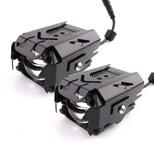 Motorcycle Head Light Dual Color Dual Lens Spotlight Motorcycle External Bi LED Projector Motorcycle Lighting System