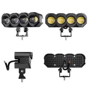 Motorcycle Headlight Driving Lights 40W White+Golden Fog LED Pods Spotlight for Truck Car Boat Auxiliary Lights