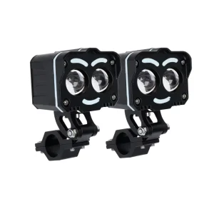 Motorcycle Headlight LED 12 Modes External Motorcycle Lights Demon Eyes Motorcycle Lighting Systems