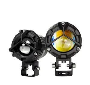 Motorcycle Headlight LED 60W 6000K Waterproof Fog Lamp Spotlight Ultra Bright Motorcycle Lighting System with Devil Eye