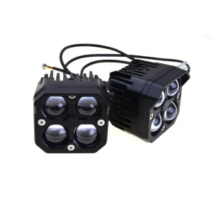Motorcycle Headlight LED 80W 9000K Waterproof Fog Lamp Spotlight Dual Colors Flashing Motorcycle Lighting System