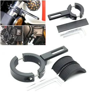 Motorcycle Headlight Spotlight Mount Extension Bar Bracket Mount Adjustable Clamp Fixed Lamps Holder for 20mm-60mm Fork Mount