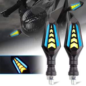 Motorcycle Indicators Flowing LED Turn Signal Lights Universal Motorbike Turn Signal Lamp Rear Lights