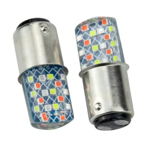 Motorcycle LED Brake Light 1157 2835 Colorful Flashing RGB Car Brake Flashing Light