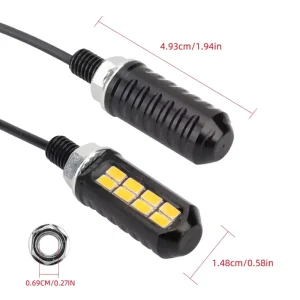 Motorcycle LED DRL Amber Motorcycle Brake Stop Rear Turn Signal Lamp Indicator Tail Light