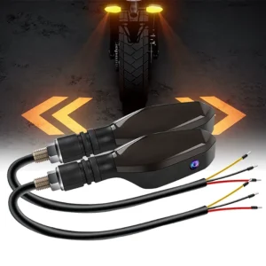 Motorcycle LED Dual Lights with Wiring Harness Motorcycle Turn Signal IP67 Waterproof Colored LED Warning Tail Light 12V-24V