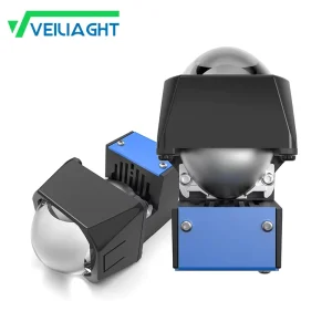 Motorcycle LED Head Lights Flat Beam Pattern Biled Headlight with Dula Reflectors Mini Driving Lamp for Scooter Motorbike R39A