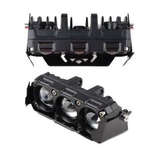 Motorcycle LED Headlights Dual Color Work Light 3 Lens Universal Motorcycle Light