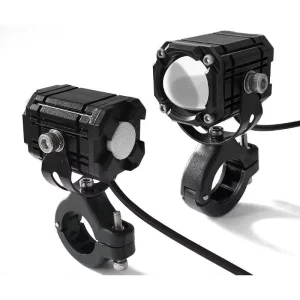 Motorcycle LED Lights for 12V Motorcycle LED Headlight Dual Color Lenses Waterproof Demon Eyes Motorcycle Spotlight