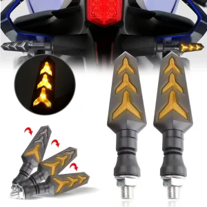 Motorcycle LED Turn Signal Lights Universal Indicator LED Turning Signal Light Moto Yellow Tail Lights