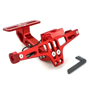 Motorcycle License Plate Bracket Mount Frame LED White Light for Yamaha NMAX XMAX YZF R1 R25 R3 MT07 MT09 R15 Accessories