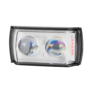 Motorcycle Lighting System 2 Lens White Yellow Dual Color with RGB Mini Motorcycle Headlight 12V Motorcycle Fog Light