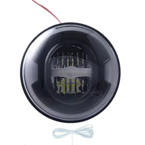 Motorcycle Lighting System 7 Inch Black LED Headlight for Motorcycles for Harley Davidson Parts with Yellow Turn Light