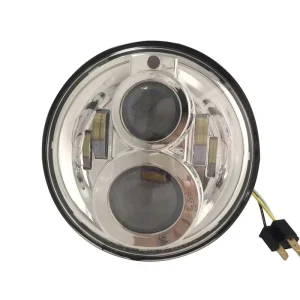 Motorcycle Lighting System Headlight 7inch Black Round LED Lights with Position Light for Harley Davidson