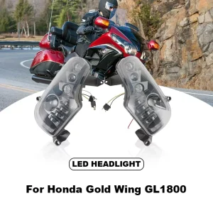 Motorcycle Lighting System High Beam Low Beam Light Yellow DRL Headlamp for Honda GoldWing GL 1800