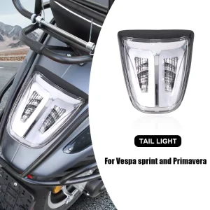 Motorcycle Lighting Systems Tail Light Rear Lamp Brake Light Clear Lens for Vespa Scooter Sprint Primavera