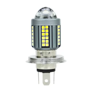 Motorcycle Small Spotlight 60 Lights 3030H4 Aluminum Led 25W 12V Universal Fitment Dual Color Lens Ba20D H6