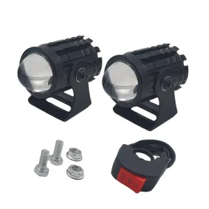 Motorcycle Spotlights Car LED Headlight Mini Driving Lights White Yellow Work Light Auxiliary Light Fog Lamp Bulb