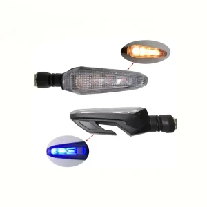Motorcycle Turn Signal Front and Rear LED Turn signal Blue Waterproof Steering + Day Driving 2 in 1 (2 PCS)