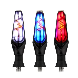 Motorcycle Turn Signal Light RGB Flowing Stylish Turn Signal Modification Upgrade Night Warning Motorcycle Lights