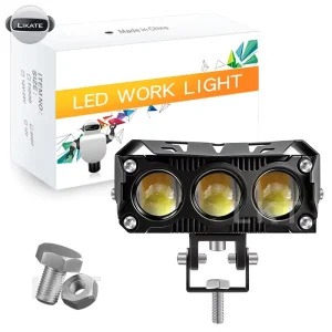Motorcycles Electric Vehicles 3 Lens Front Lighting System Yellow White Spotlight Led for Car Offroad Truck