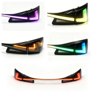 Multi-Color Through LED Tail Light For Lexus IS250 Upgrade Style Rear Lamp Sequential Signal Rainbow Startup Kit