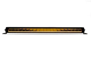 Multi Fit Single Row 10W LED Light Bar 20 40 inch with Amber Flowing DRL Combo Beam Off Road Driving Lamp for Truck SUV UTV